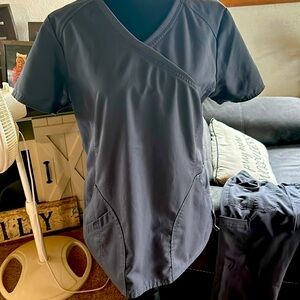 Size small regular  Heather Gray set of scrubs